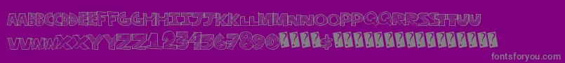 Stripefun Font – Gray Fonts on Purple Background