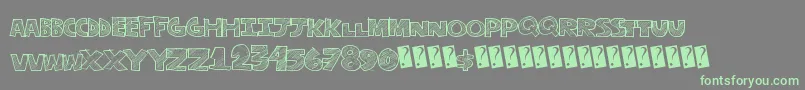 Stripefun Font – Green Fonts on Gray Background