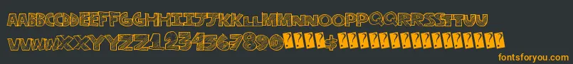 Stripefun Font – Orange Fonts on Black Background