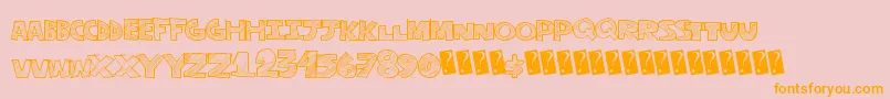 Stripefun Font – Orange Fonts on Pink Background