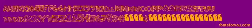 Stripefun Font – Orange Fonts on Purple Background