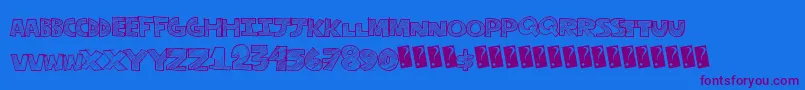 Stripefun Font – Purple Fonts on Blue Background