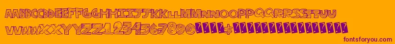 Stripefun Font – Purple Fonts on Orange Background