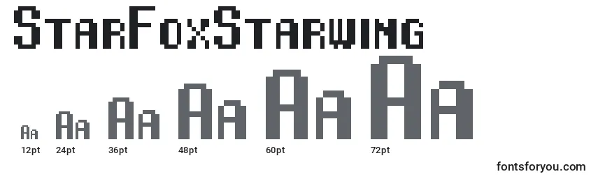 StarFoxStarwing-fontin koot