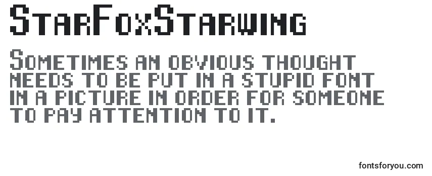 Schriftart StarFoxStarwing