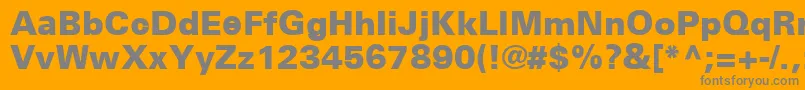 UniversCe75Black Font – Gray Fonts on Orange Background