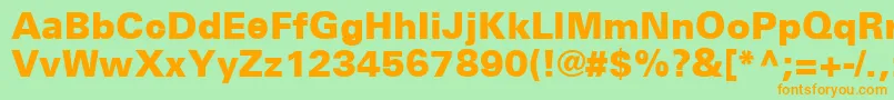 UniversCe75Black Font – Orange Fonts on Green Background