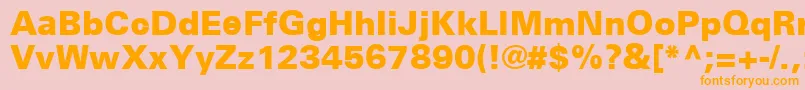 UniversCe75Black Font – Orange Fonts on Pink Background