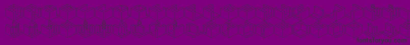 Qbicle4Brk-Schriftart – Schwarze Schriften auf violettem Hintergrund