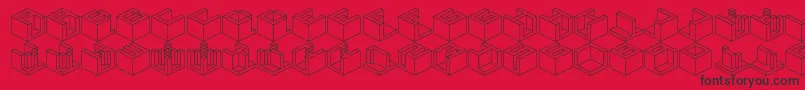 Qbicle4Brk Font – Black Fonts on Red Background