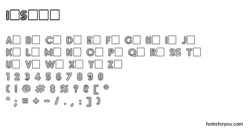 Czcionka Insetb – alfabet, cyfry, specjalne znaki