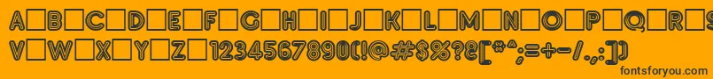 Insetb Font – Black Fonts on Orange Background