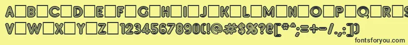 Insetb Font – Black Fonts on Yellow Background