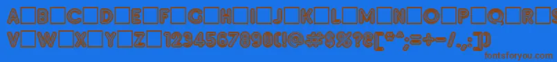 Insetb Font – Brown Fonts on Blue Background