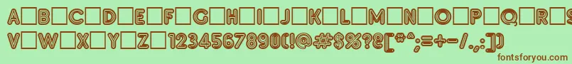 Insetb Font – Brown Fonts on Green Background