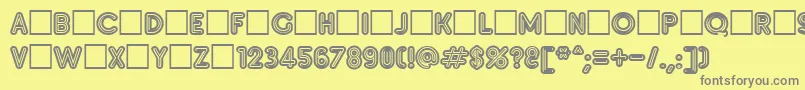 Fonte Insetb – fontes cinzas em um fundo amarelo