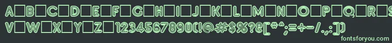 Insetb Font – Green Fonts on Black Background