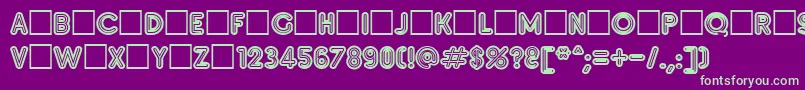 Insetb Font – Green Fonts on Purple Background