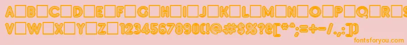 Insetb Font – Orange Fonts on Pink Background