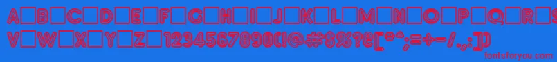 Insetb Font – Red Fonts on Blue Background