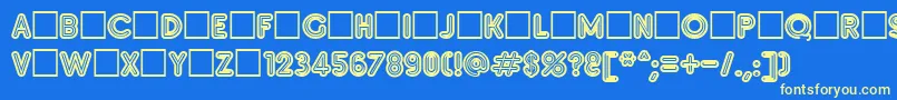 Insetb Font – Yellow Fonts on Blue Background