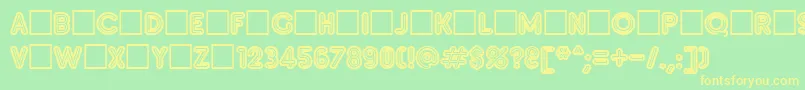 Insetb Font – Yellow Fonts on Green Background