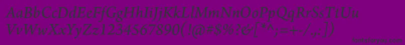 ArnoproItalic10pt Font – Black Fonts on Purple Background