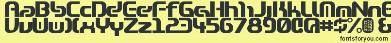 Zone99heavy Font – Black Fonts on Yellow Background