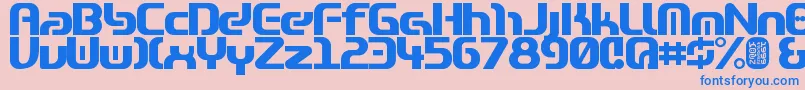 Zone99heavy Font – Blue Fonts on Pink Background