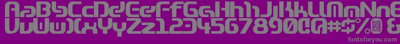 Zone99heavy Font – Gray Fonts on Purple Background