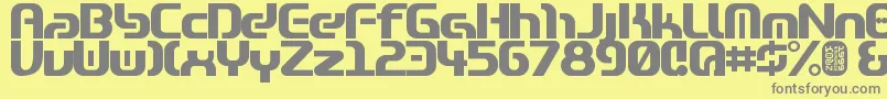 Zone99heavy Font – Gray Fonts on Yellow Background