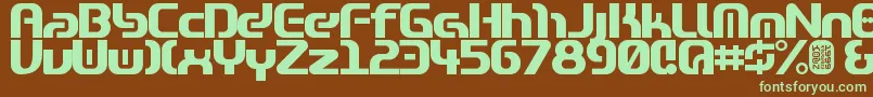 Zone99heavy Font – Green Fonts on Brown Background