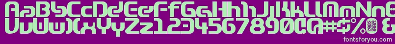 Zone99heavy Font – Green Fonts on Purple Background