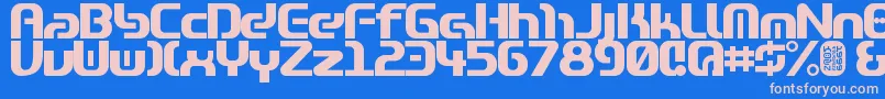 Zone99heavy Font – Pink Fonts on Blue Background