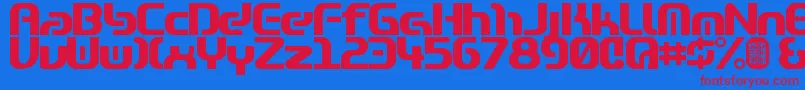 Zone99heavy Font – Red Fonts on Blue Background