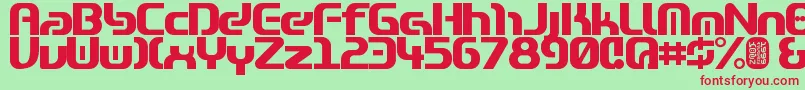 Zone99heavy Font – Red Fonts on Green Background