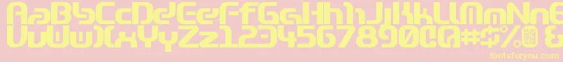 Zone99heavy Font – Yellow Fonts on Pink Background