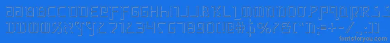 GrimlordShadow Font – Gray Fonts on Blue Background