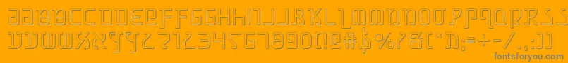 GrimlordShadow-Schriftart – Graue Schriften auf orangefarbenem Hintergrund