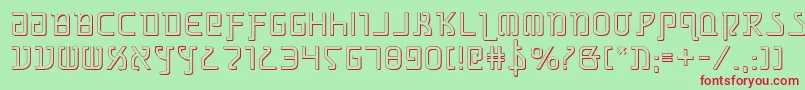 GrimlordShadow Font – Red Fonts on Green Background