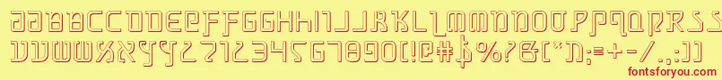 GrimlordShadow Font – Red Fonts on Yellow Background