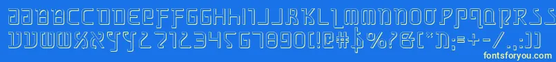 GrimlordShadow Font – Yellow Fonts on Blue Background