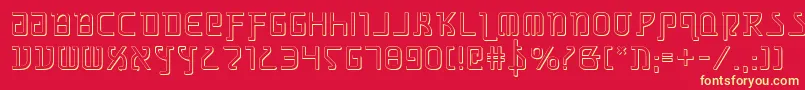 GrimlordShadow Font – Yellow Fonts on Red Background