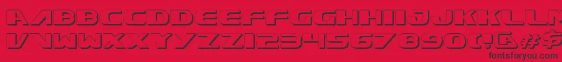 Xcelv3s Font – Black Fonts on Red Background