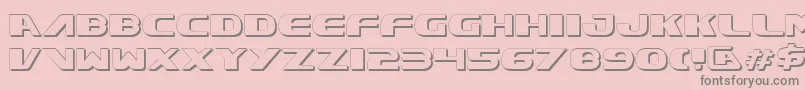 Xcelv3s Font – Gray Fonts on Pink Background