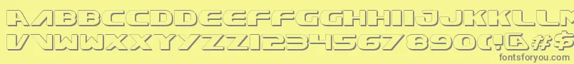 Xcelv3s Font – Gray Fonts on Yellow Background