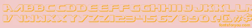 Xcelv3s Font – Orange Fonts on Pink Background