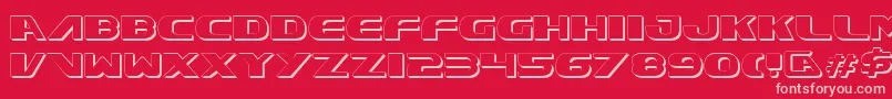 Xcelv3s Font – Pink Fonts on Red Background