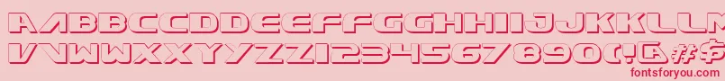 Xcelv3s Font – Red Fonts on Pink Background