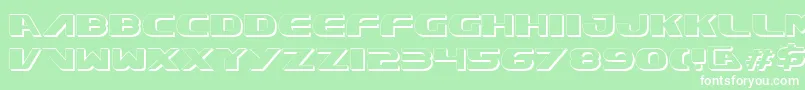 Xcelv3s Font – White Fonts on Green Background